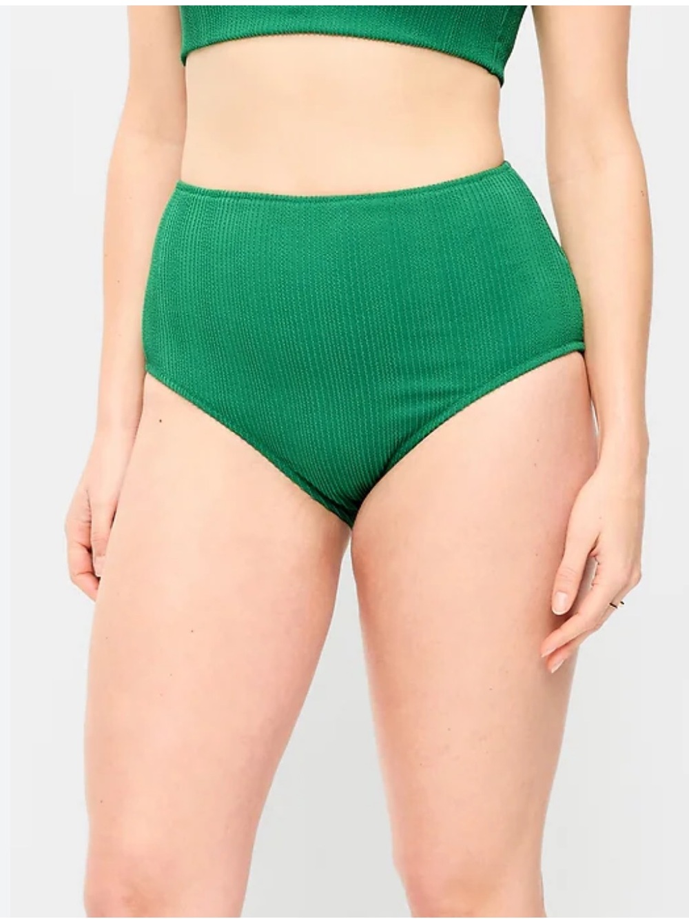 NWT Old Navy Ribbed High-Waist Bikini Bottoms - Green